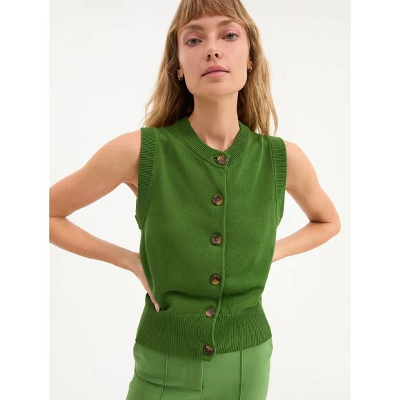 Veronica Beard Percy Vest in Lemongrass size M medium - Picture 1 of 5